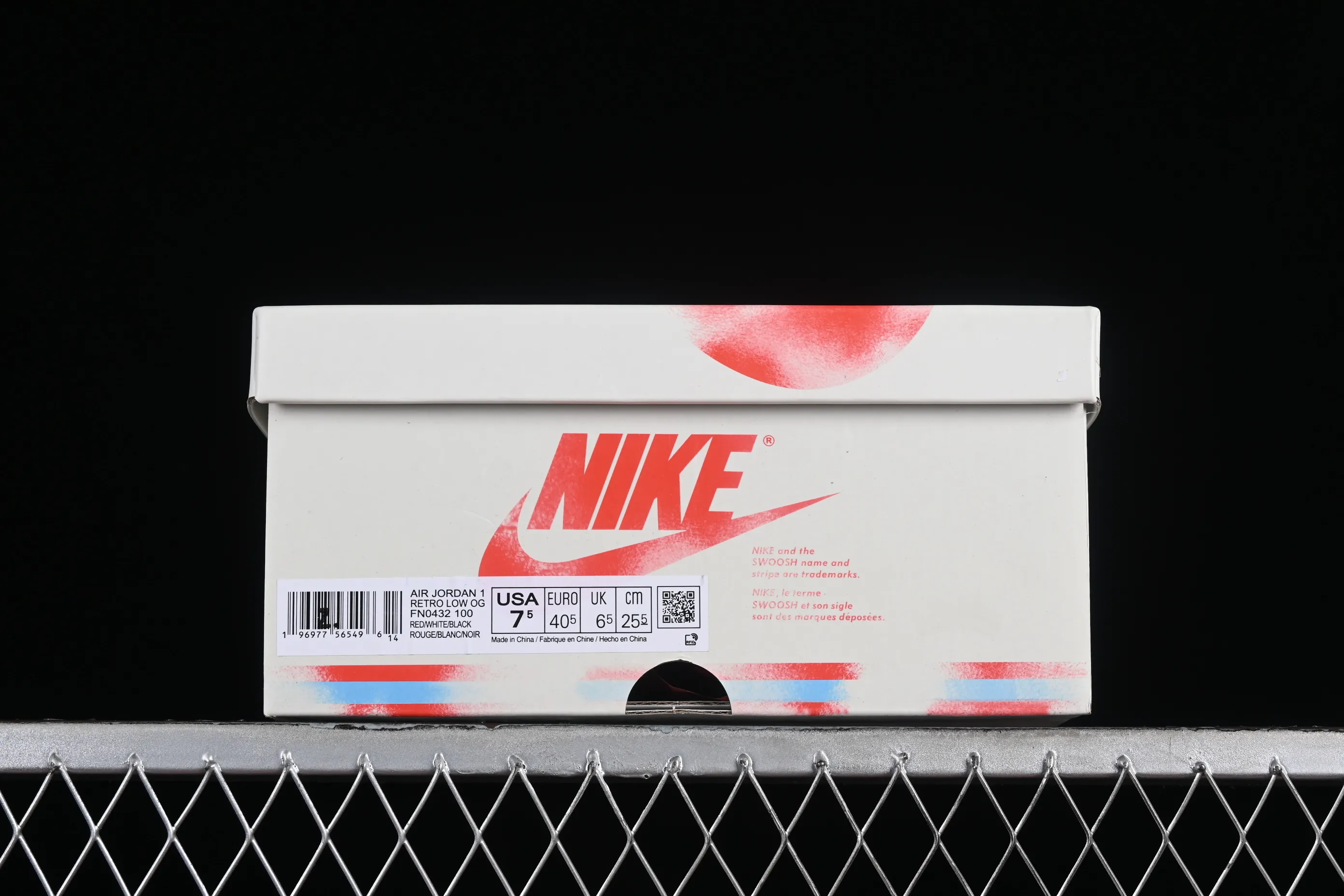 All categories Air Jordan Jordan series basketball shoes Air Jordan 1 Low Z version Trophy Room x Jordan 1 Low OG "Away" AJ1 Joe 1 black and red low-top cultural casual sneakers FN0432-100